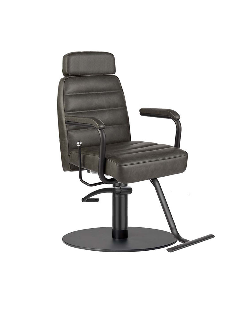Naomi Textured Black - Μαύρη καρέκλα μακιγιάζ